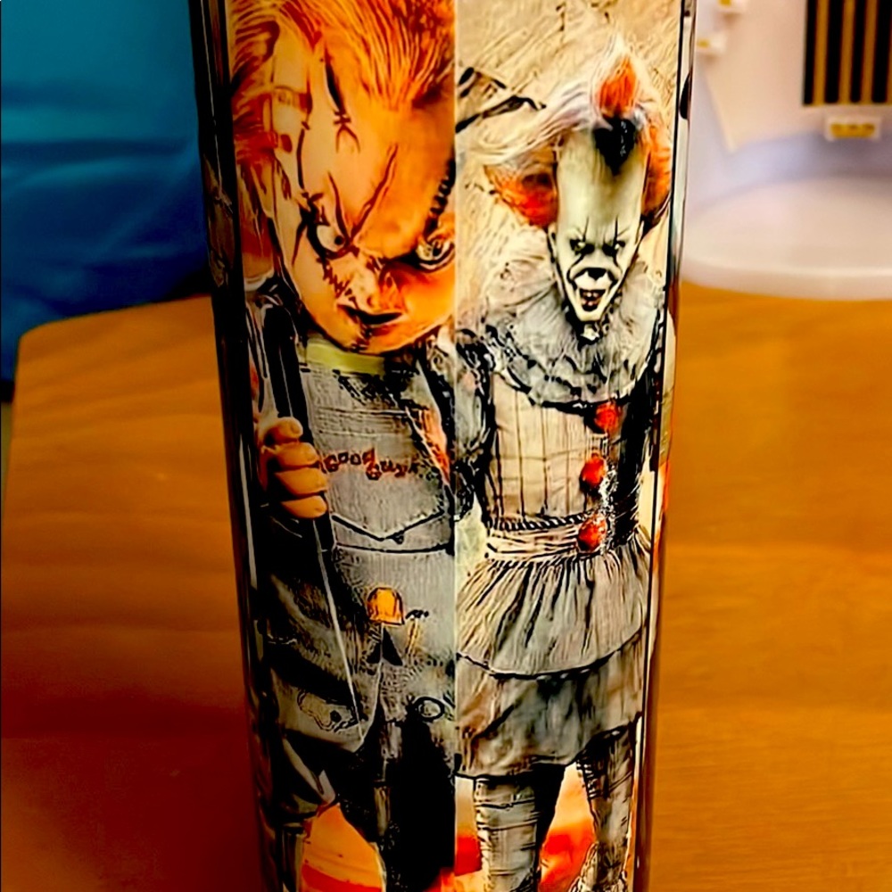 Handmade horror tumbler!